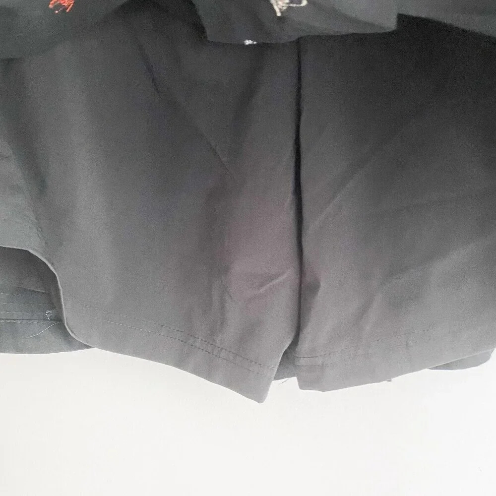 Vintage Lizgolf Cotton Black Embroidered Golf Skort 14 - Picture 7 of 8